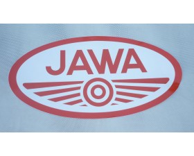 SAMOLEPKA - LOGO JAWA - VELKÁ (54 x 28 CM) - NA GARÁŽ, STĚNU DÍLNY